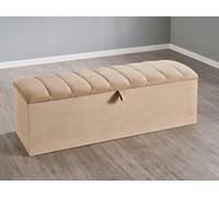 Divan Base Direct Altair Ottoman Storage Box 3Ft Single - Plush Velvet Beige