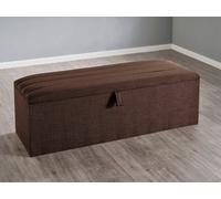 Divan Base Direct Callisto Ottoman Storage Box 4Ft6 Double - Linoso Chocolate