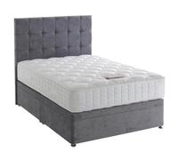 Divan Base Direct Dura Bed Vermont 1000 Pocket Sprung Divan Bed Set 4Ft6 Double 2 Drawers Side - Wool Clay