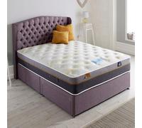 Divan Base Direct Dura Beds Cloud Lite Splendour 3500 Pocket Sprung Gel Foam Divan Bed Set 4Ft6 Double Large End Drawer- Naples Lilac