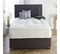 Divan Base Direct Dura Beds Sicily 2000 Pocket Sprung Box Pillow Top Sprung Divan Bed Set 6Ft Super King 4 Drawers- Lino Charcoal