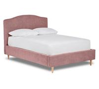 Divan Base Direct Ember Simple Shaped Fabric Bedstead Only 6Ft Super King- Marlow Dusty Pink