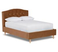 Divan Base Direct Enigma Classic Chesterfield Fabric Bed Base Only 4Ft Small Double- Verlour Mink