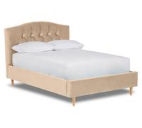 Divan Base Direct Enigma Classic Chesterfield Fabric Bed Base Only 5Ft King- Verlour Ivory