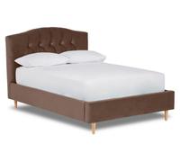 Divan Base Direct Enigma Classic Chesterfield Fabric Bed Base Only 5Ft King- Verlour Pewter