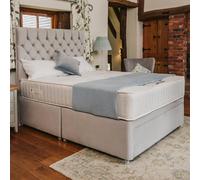 Divan Base Direct Opal Deluxe Orthopaedic Sprung Divan Bed Set 5Ft King 2 Drawers Side - Plush Light Silver