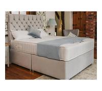 Divan Base Direct Opal Deluxe Orthopaedic Sprung Divan Bed Set 5Ft King - Plush Light Silver