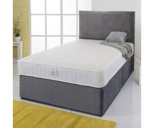 Divan Base Direct Shire Essentials Orthopaedic Sprung Memory Foam Divan Bed Set 4Ft6 Double 4 Drawers Continental- Wool Bronze