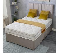 Divan Base Direct Shire Solaris Musca Calipso 1500 Pocket Sprung Divan Bed Set 3Ft Single 2 Drawers Side- Wool Bronze