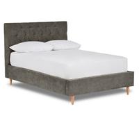 Divan Base Direct Solstice Modern Tall Chesterfield Fabric Bed Base Only 6Ft Super King- Brecon Zinc