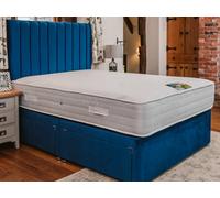 Divan Base Direct Sophia Briar-Rose Dual Season 1000 Pocket Sprung Igel Luxury Divan Bed Set 2Ft6 Small Single 2 Drawers Side - Plush Marine