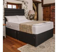 Divan Base Direct Sophia Briar-Rose Elara 1000 Pocket Sprung Natural Latex Divan Bed Set 5Ft King 4 Drawers Continental- Naples Slate