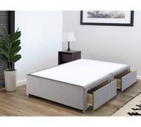 Divan Base Direct Sophia Briar-Rose Nova 1000 Pocket Sprung Cushioned Pillow Top Memory Foam Bed Set 4Ft6 Double - Naples Slate