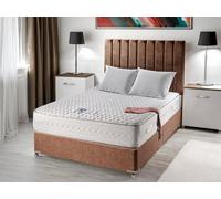 Divan Base Direct Sophia Briar-Rose Penelope 1000 Pocket Sprung Talalay Latex Bed Set 4Ft Small Double Continental- Wool Chestnut