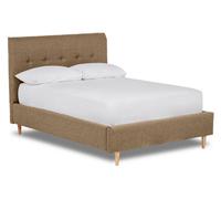 Divan Base Direct Starlight Shaped Headboard With Shallow Buttoning Bed Base Only 4Ft Small Double- Opera Mink