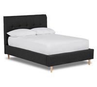 Divan Base Direct Starlight Shaped Headboard With Shallow Buttoning Bed Base Only 4Ft Small Double- Opera Antracite