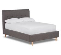 Divan Base Direct Starlight Shaped Headboard With Shallow Buttoning Bed Base Only 4Ft6 Double- Opera Iron