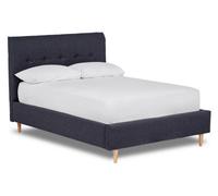 Divan Base Direct Starlight Shaped Headboard With Shallow Buttoning Bed Base Only 6Ft Super King- Opera Ink