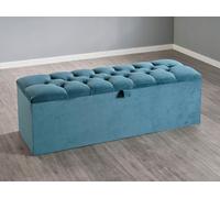 Divan Base Direct Vega Ottoman Storage Box 4Ft6 Double - Plush Teal