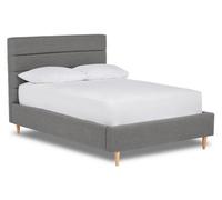 Divan Base Direct Viva Paneled Fabric Bed Bed Base Only 4Ft Small Double- Opera Pebble