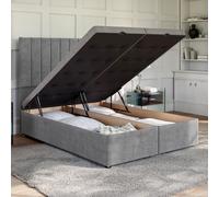 Divan Base Direct Wool Clay Ottoman Divan 3Ft Single End Lift Ottoman + Florence Strutted Headboard