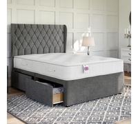 Divan Base Direct Wool Steel Platform Top Divan Bed Base Only 5Ft King Size With Large End Drawer
