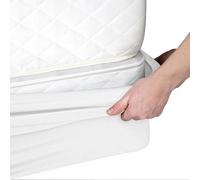 Divan Bed Base Wrap Cover, Bed Frame Cover, Elastic Around The Base Of Your Bed, Easy to Install, For Twin/Full/Queen/King Bed(White,Full)