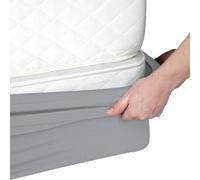 Divan Bed Base Wrap Cover, Bed Frame Cover, Elastic Around The Base Of Your Bed, Easy to Install, For Twin/Full/Queen/King Bed(Light Grey,Twin)