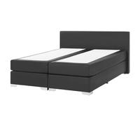 Divan Bed Faux Leather PRESIDENT 160 x 200 cm (EU King Size) Black