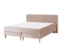 Beliani Divan Bed Velvet Marquise 180 X 200 Cm Eu Super King Beige