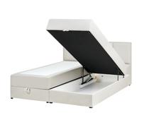 Beliani Divan Bed With Storage Baronet Fabric Off-White 160 X 200 Cm (Eu King Size)