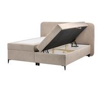 Divan Bed with Storage REGENT Fabric Taupe 160 x 200 cm (EU King Size)