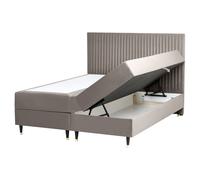 Divan Bed with Storage Velvet DAME 160 x 200 cm (EU King Size) Taupe