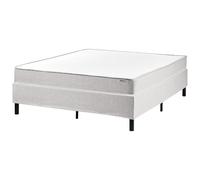 Divan Bed without Headboard Fabric COUNTESS 140 x 200 cm (EU Double) Light Grey