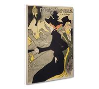 Divan Japonais By Henri De Toulouse Lautrec Canvas Print | Gallery Wrapped 30mm Frame Wall Art | 20x14 inches | Ready to Hang | Impressionist Picture | Living Room Bedroom Lounge Office