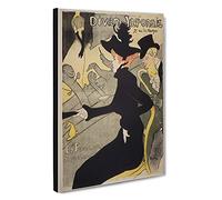 Divan Japonais By Henri De Toulouse-Lautrec Canvas Print | Gallery Wrapped 30mm Frame Wall Art | 30x20 inches | Ready to Hang | Impressionist Picture | Living Room Bedroom Lounge Office