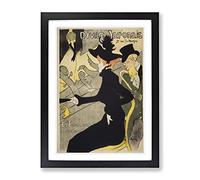 Divan Japonais By Henri De Toulouse Lautrec Classic Painting Framed Print | A4 Black Framed Wall Art | Ready to Hang | Classic Historical Picture | Living Room Bedroom Lounge Office