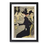 Divan Japonais by Henri De Toulouse-Lautrec Framed Print | A2 Black Framed Wall Art | Ready to Hang | Modern Nature Picture | Living Room Bedroom Lounge Office