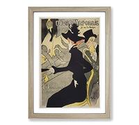 Divan Japonais by Henri De Toulouse-Lautrec Framed Print | A2 Oak Framed Wall Art | Ready to Hang | Modern Nature Picture | Living Room Bedroom Lounge Office