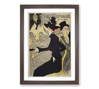 Divan Japonais by Henri De Toulouse-Lautrec Framed Print | A2 Walnut Framed Wall Art | Ready to Hang | Modern Nature Picture | Living Room Bedroom Lounge Office
