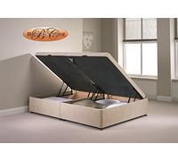 Divan Ottoman Side Lift Storage Bed Single 4'6 Double 5ft King Size Chenille (4FT Small Double, Mink)
