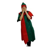 DIVAS SPIRITUAL Adult Red and Green Oversized Costume with Matching Hat One Size Lightweight Fun Dress-Up Outfit Comfortable Fancy Wear for Parties Events and Performances
