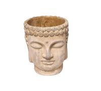 DIVAS SPIRITUAL Buddha Cement Planters Indoor/Outdoor Home Decor, Serene Buddha Head Planter - Meditative Decor (Large (21.6 x 18.4 x 17.6 cms) weight 3.8 kg)