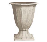 DIVAS SPIRITUAL Calista Vintage Rust Urn Planter - 40cm Tall, White with Classic Aged Design, 11.4L Capacity (Calista Vintage)