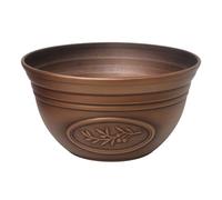 DIVAS SPIRITUAL Olive Planter Bowl 30 cm Gold Decorative Round Plant Pot Indoor Outdoor Use Lightweight Plastic Flower Container 6 Litre Capacity No Drainage Hole Available Single or Pack of 2 (1)
