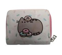 DIVAS SPIRITUAL Pusheen The Cat Themed Coin Purse Cute Cartoon Cat Design Blue or White Compact Size with Dual Compartments (White)