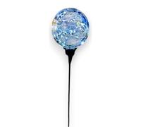 DIVAS SPIRITUAL Solar Ball Stick Light 78cm Outdoor LED Garden Pathway Lamp Waterproof Decorative Globe Lights (White, Single)