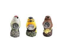 DIVAS SPIRITUAL Solar Bird Garden Light Outdoor Cement Effect Ornament LED Solar Powered Bird Statue for Patio Lawn Balcony Pathway Decorative Garden Décor