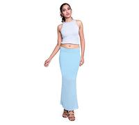 DIVAS SPIRITUAL Women Saree Shapewear Long Skirt Ladies Night Out Beach Partywear (as8, Alpha, s, Regular, Regular, Sky Blue)