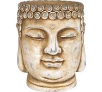 Divas World Buddha Head Planter Pot for Indoor Outdoor Use Elegant Antique Finish Plant Holder Durable Resin Weather Resistant Home Garden Tabletop Decorative Accent (Large(21.6cm x 18.4 cm))